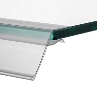 Ценникодержатель для стеклянных полок GLS 39 1.000 мм Цена до 160 шт купить в интернет магазине | M555.com.ua