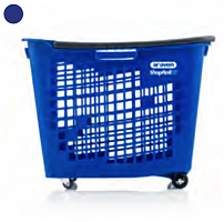 Кошик для покупців пластиковий 55 л на колесах з ручкою SHOP & ROLL 55 L.