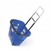 Кошик для покупців пластиковий 34 л на колесах з телескопічною ручкою ARAVEN SHOP & ROLL 34 L.