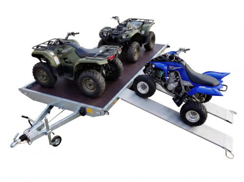Причіп для перевезення 2 квадроциклів або UTV WIOLA 2 Quads/UTV ST2 800 - 1800 кг.