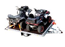 Причіп для перевезення 2 квадроциклів або UTV WIOLA 2 Quads/UTV ST 800-1350 кг.
