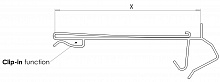 Clip-in Ценникодержатель для проволочных стелажей KS-AC 52 купить в интернет магазине | M555.com.ua