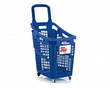Кошик для покупців пластикова 65 л на колесах з ручкою SHOP & ROLL 65 L. COL