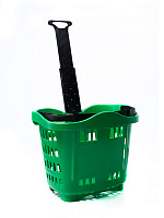 Кошик для покупців 43 л на колесах з телескопічною ручкою Genslide