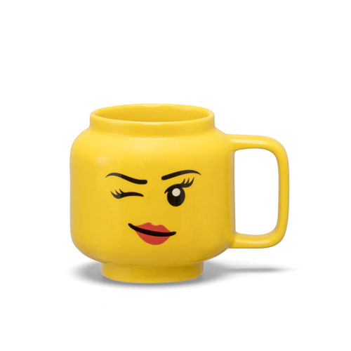Керамическая кружка LEGO® 255 ml Ярко-желтый — Подмигивающая девочка купить в интернет магазине | M555.COM.UA