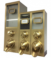 Диспенсер для кофе в зернах ZN10 (G/B+S) gold / brass + silver - 730x262x265 купить в интернет магазине | M555.com.ua