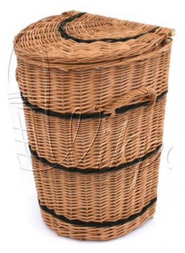 Корзина для белья плетеная из натуральной лозы полукруглая 44x42 h 57 купить в интернет магазине | M555.COM.UA