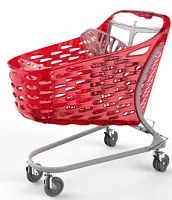 Покупательская тележка пластиковая RABTROLLEY SAMBA 130L Glamour