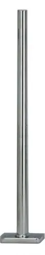 Стойка H-1085 мм Ø48x2,0 с металлической нижней накладкой – хром блеск купить в интернет магазине | M555.com.ua