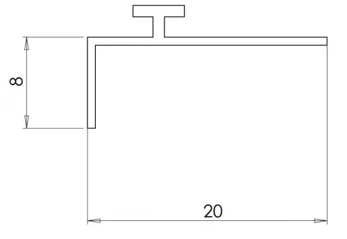 Крепление бар - OPHW-F 20 x 8 купить в интернет магазине | M555.com.ua