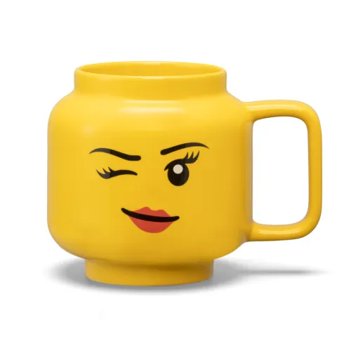 Керамическая кружка LEGO® 530 ml Ярко-желтый — Подмигивающая девочка купить в интернет магазине | M555.COM.UA